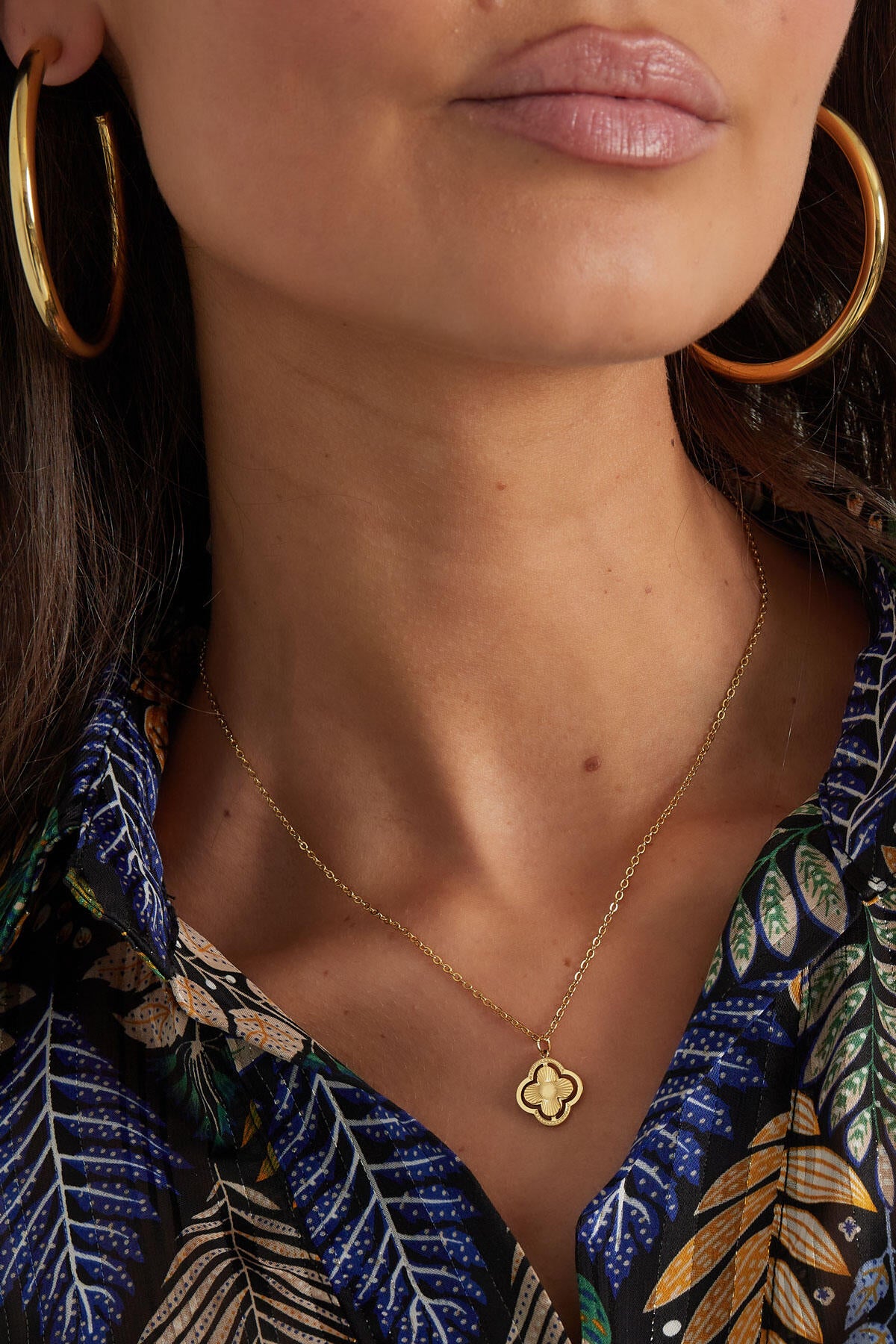 collana con doppio trifoglio
