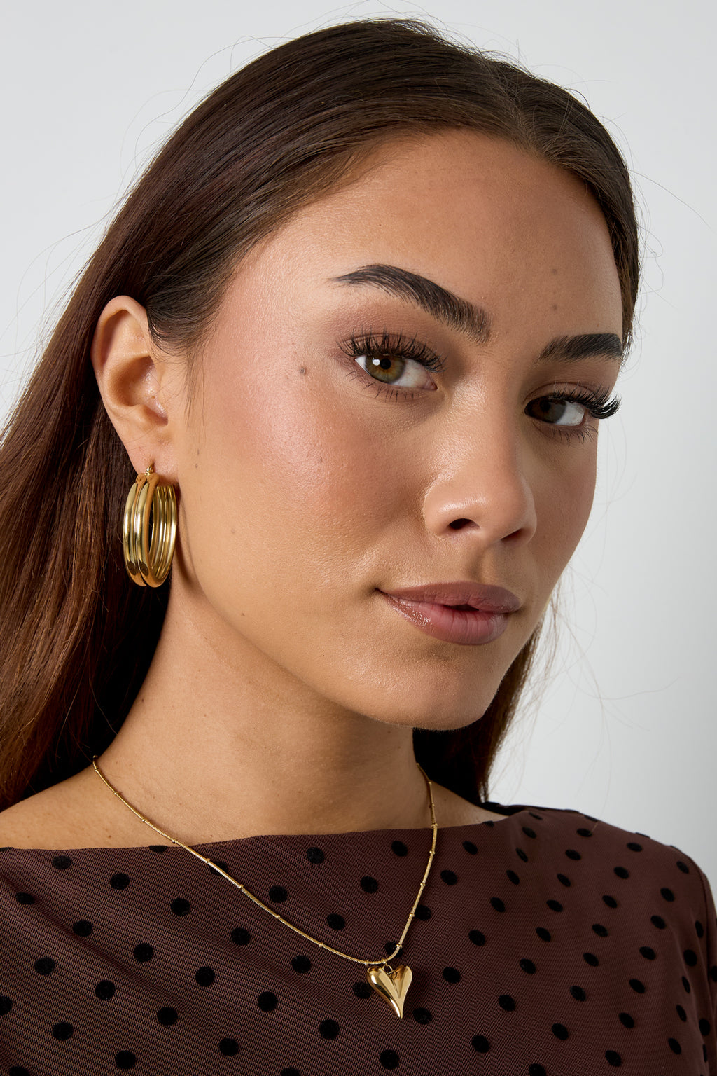 Collana a sfera con iconico cuore medio