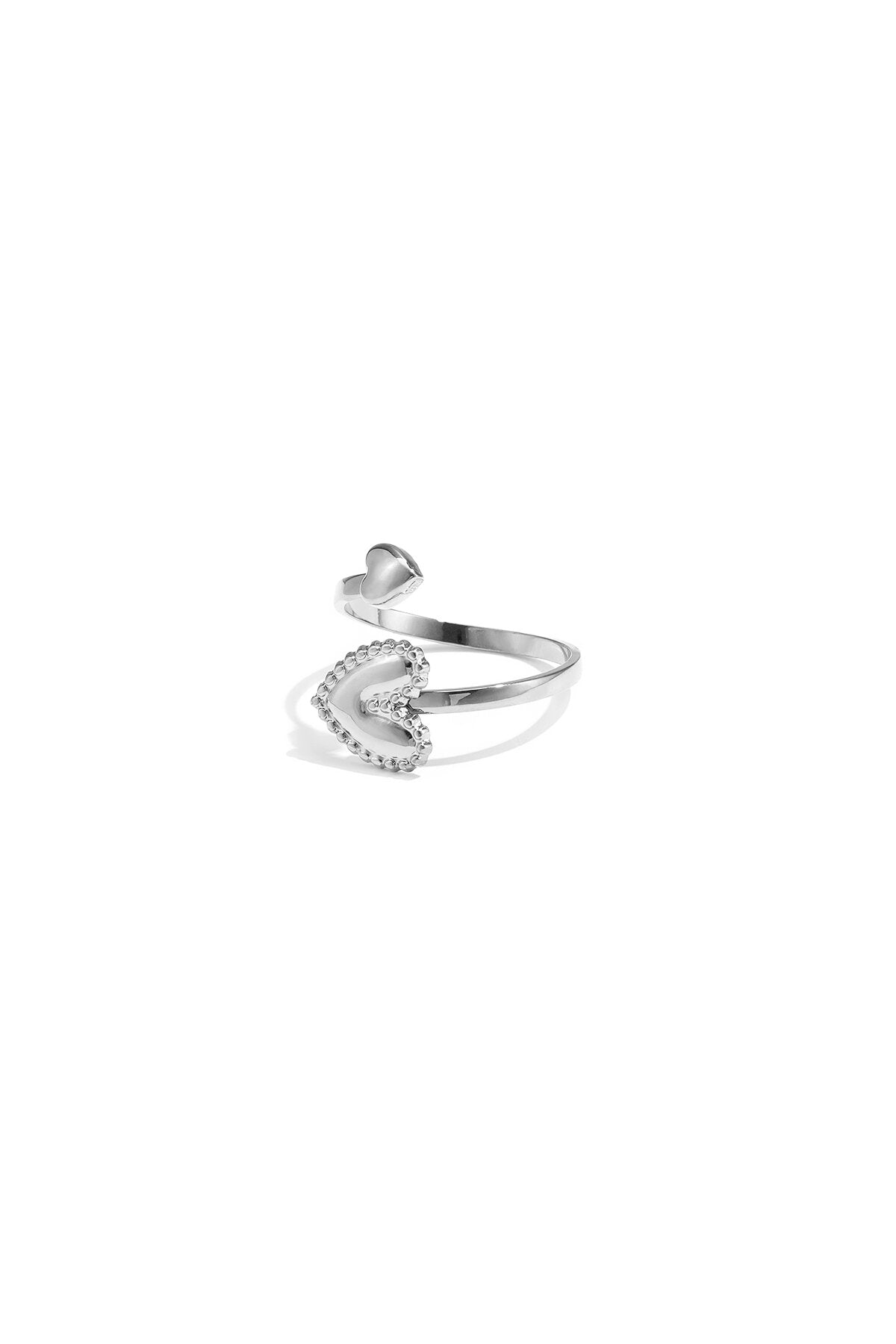 Ring with adjustable hearts