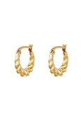 Orecchini Pendenti Twist Gold Stainless Steel