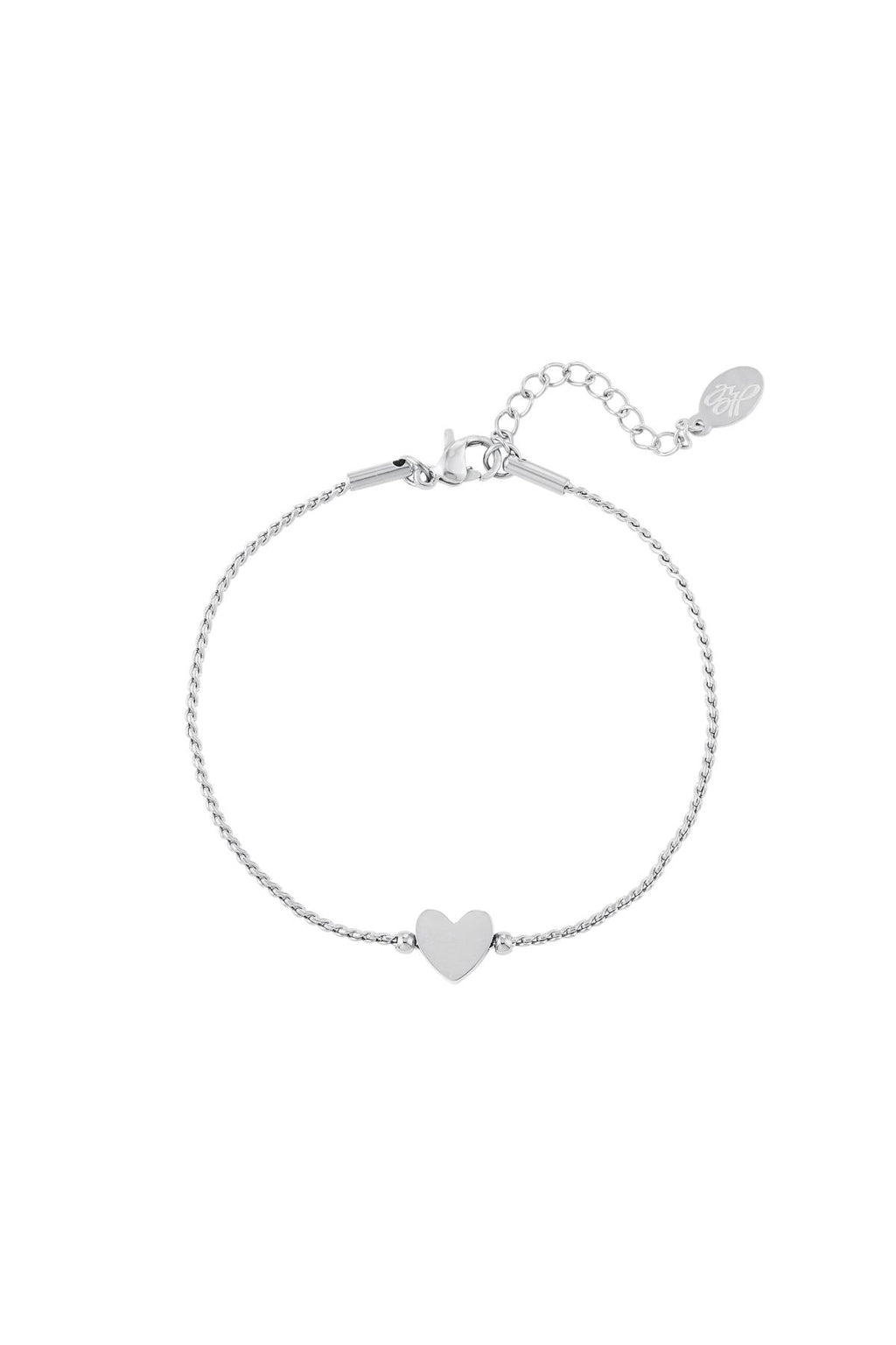 Bracciale a cuore in acciaio inossidabile Gold Stainless Steel