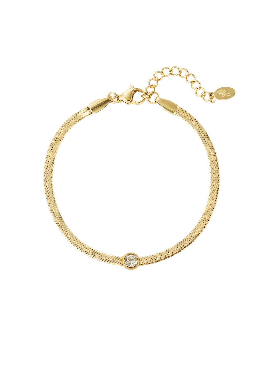 bracciale a maglie con diamante
