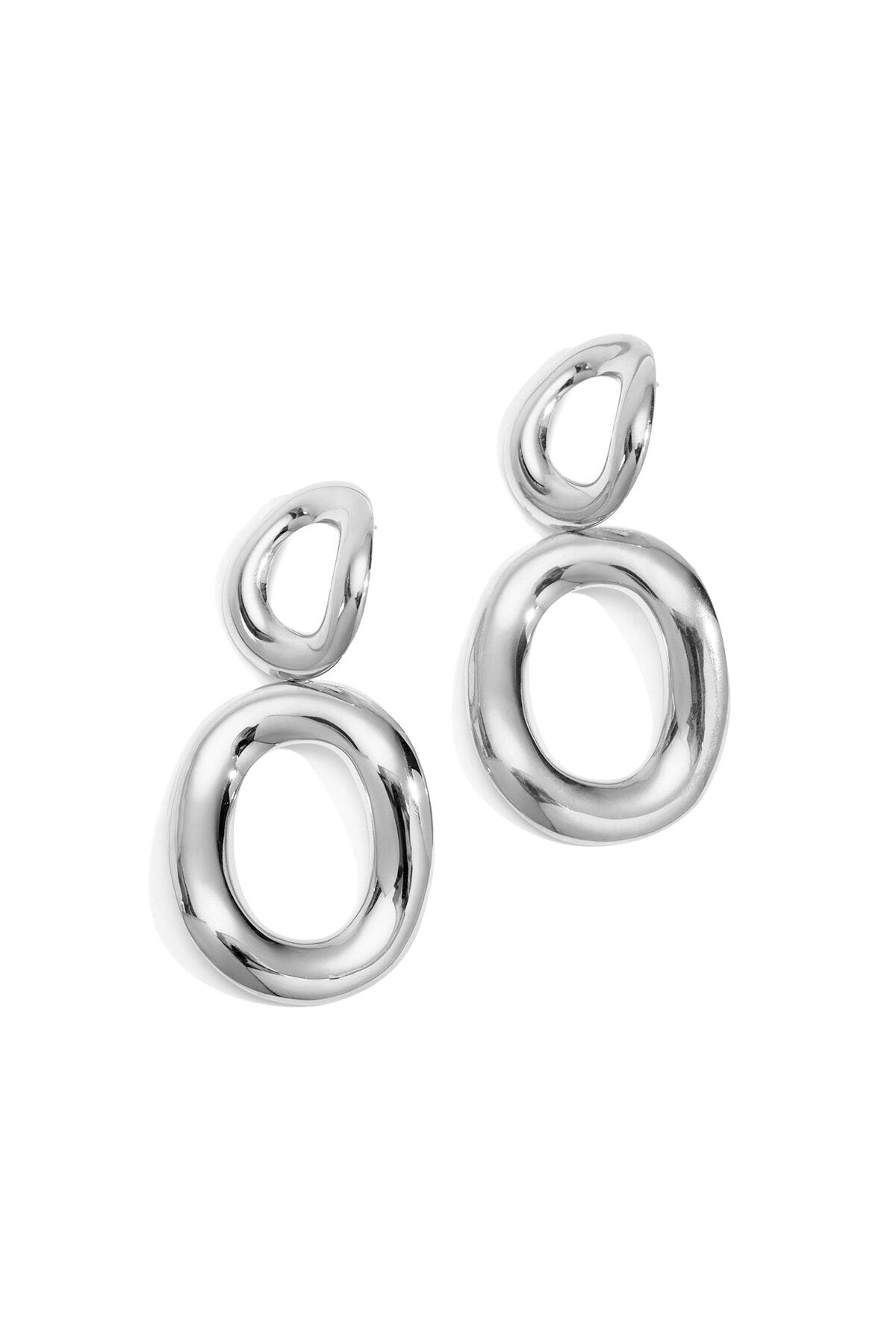 Orecchini pendenti in acciaio inossidabile, stile casual, semplici, da donna, stile quotidiano