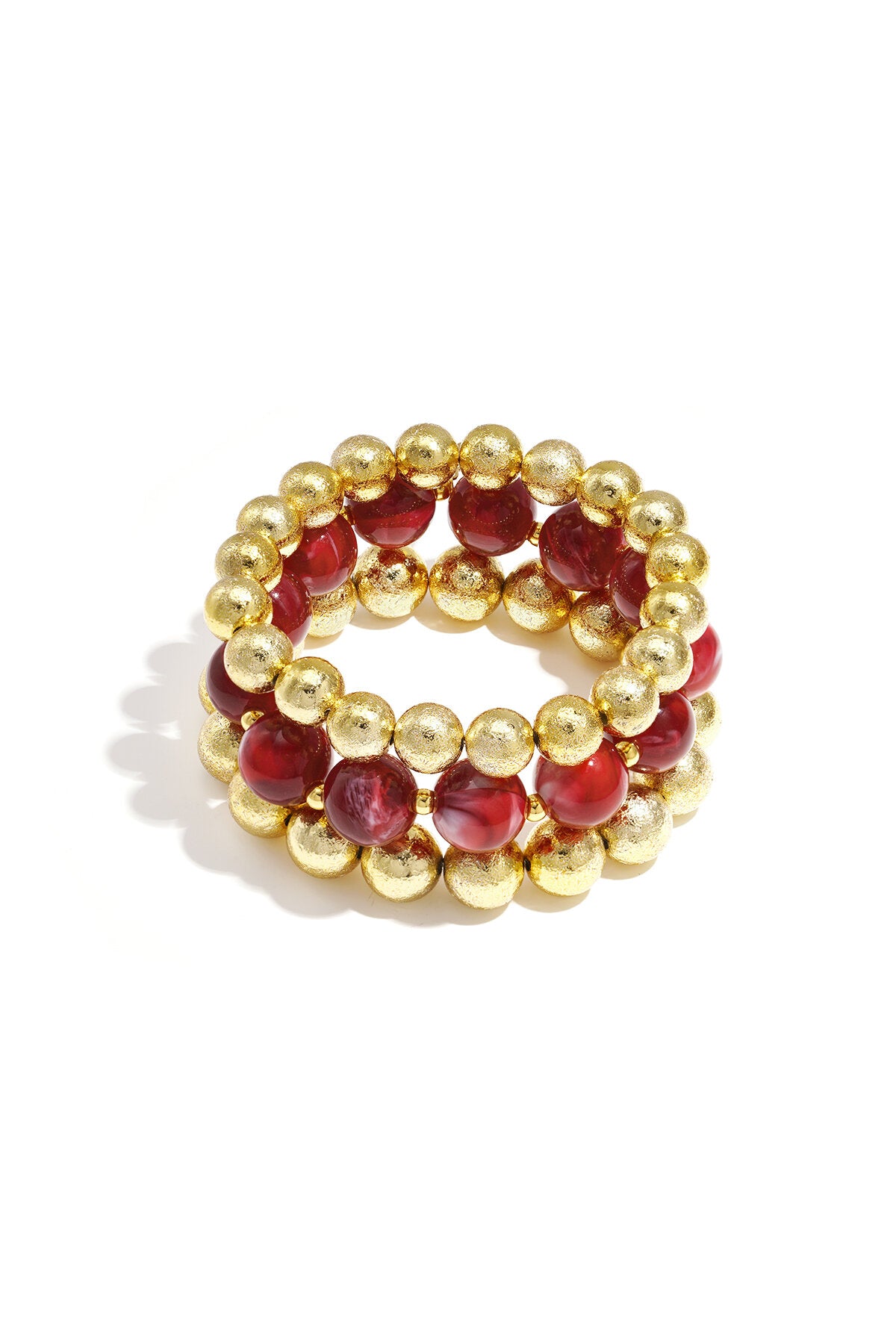 Set di 3 bracciali con perline
