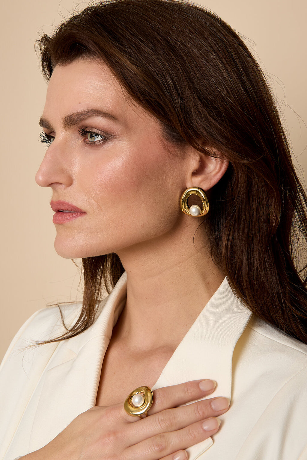 Orecchini a bottone in acciaio inossidabile, stile casual, semplici, da donna, stile quotidiano