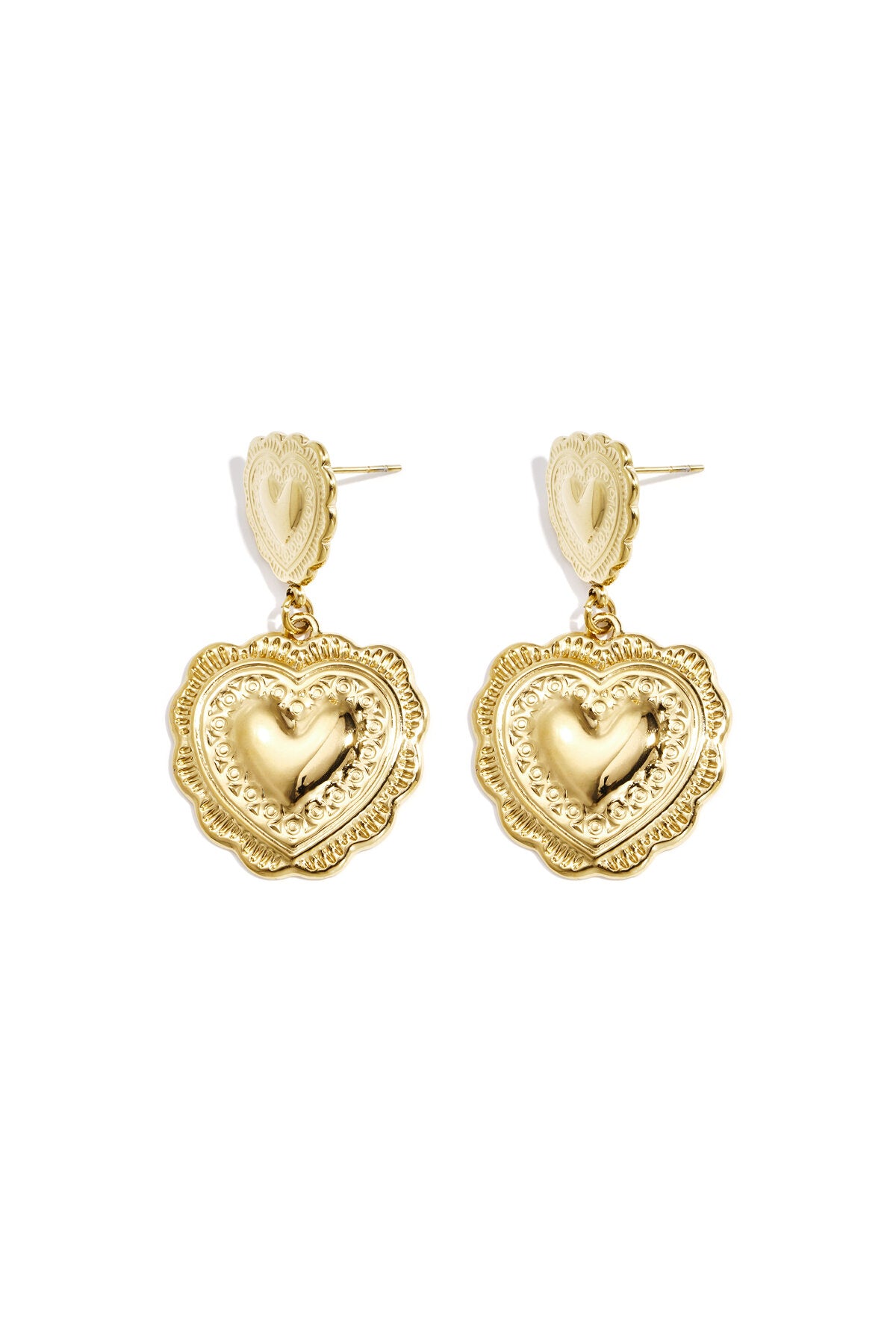 Orecchini con pendenti a forma di cuore