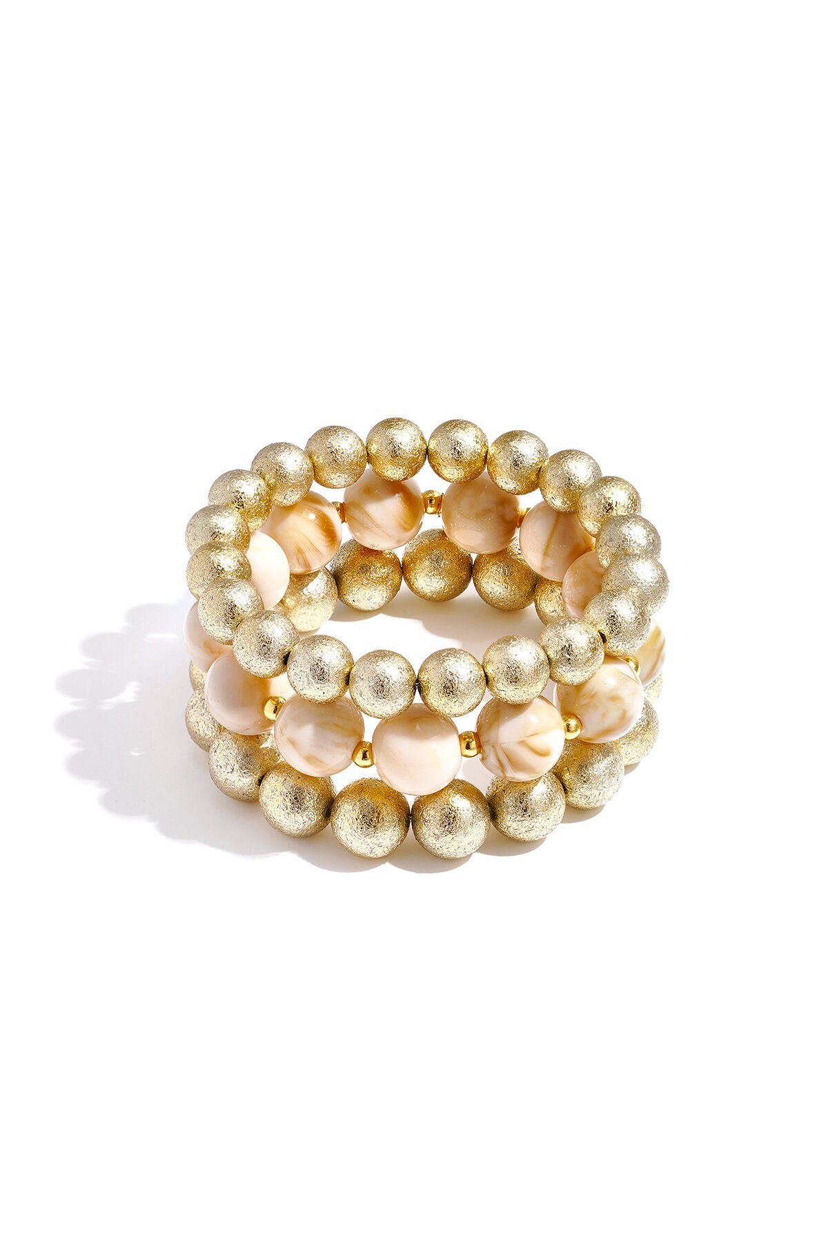 Set di 3 bracciali con perline
