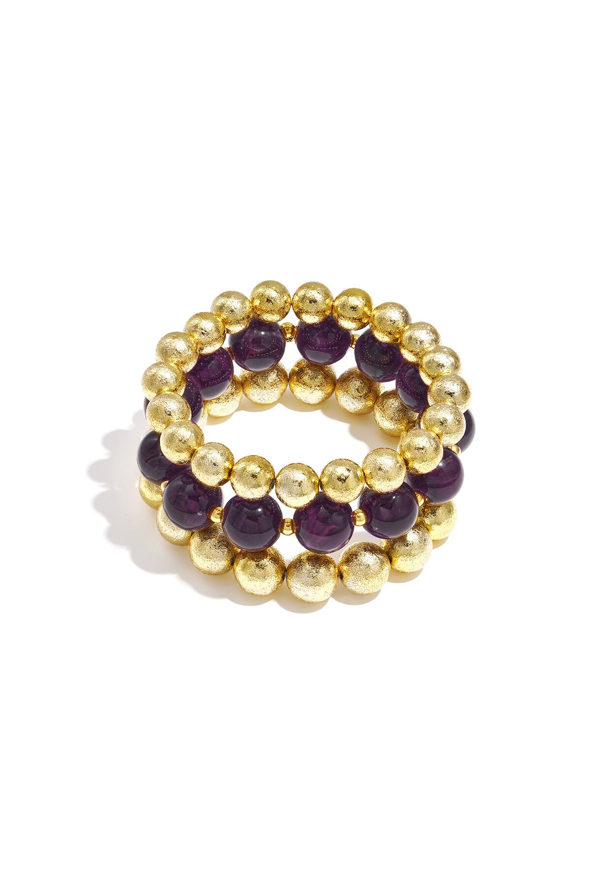 Set di 3 bracciali con perline